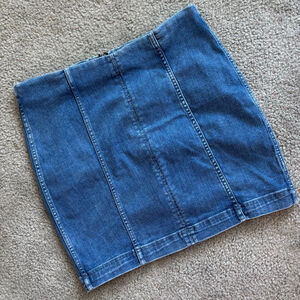EUC Free People Modern Femme Mini Skirt in Blue | Size 12